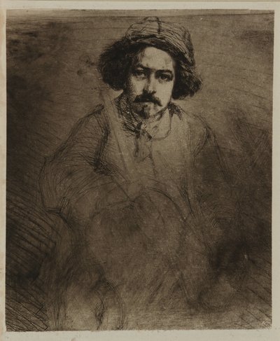 J.ベケ、彫刻家、1859年。 作： James Abbott McNeill Whistler