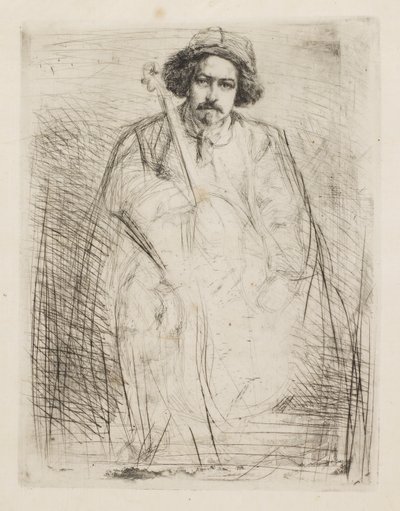 J.ベッケ、彫刻家、1859年。 作： James Abbott McNeill Whistler