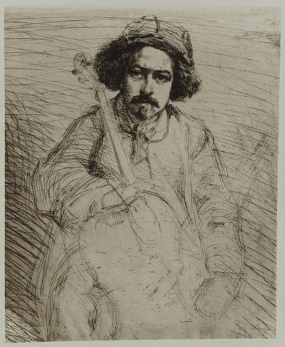 J.ベケ、彫刻家、1859年。 作： James Abbott McNeill Whistler