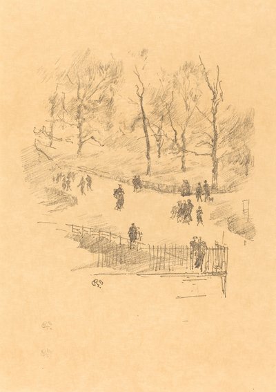 ケンジントン ガーデンズ、1896 年。 作： James Abbott McNeill Whistler