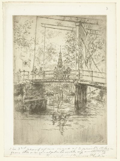 アムステルダムの小さな跳ね橋 小さな跳ね橋、アムステルダム 作： James Abbott McNeill Whistler