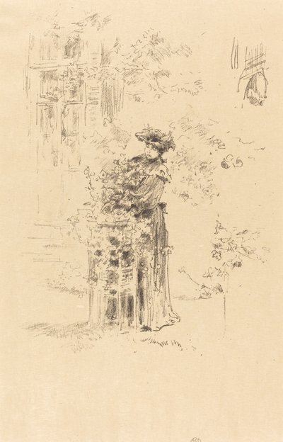 美しい庭師、1894年。 作： James Abbott McNeill Whistler