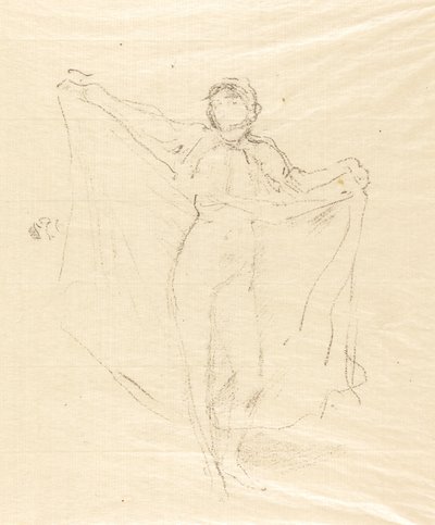 ラ・ダンスーズヌードの習作、1891年頃。 作： James Abbott McNeill Whistler