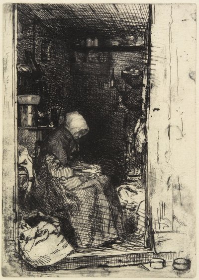 ラ・ヴィエイユ・オ・ロック（"Twelve Etchings from Nature "より 作： James Abbott McNeill Whistler