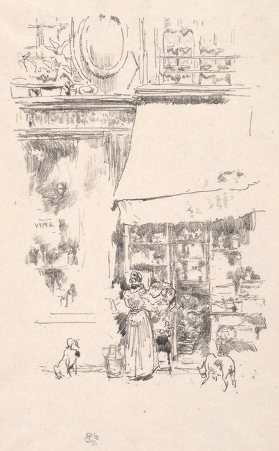 ルーヌドゥグルネルのフルティエール、1874年。 作： James Abbott McNeill Whistler