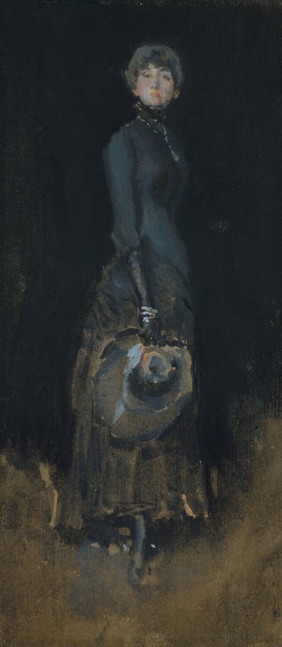 レディ・イン・グレイ、カリフォルニア州。 1883年。 作： James Abbott McNeill Whistler