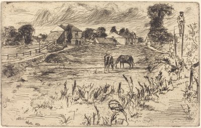 馬のいる風景」1859年 作： James Abbott McNeill Whistler