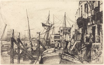 ライムハウス、1859年 作： James Abbott McNeill Whistler
