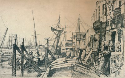 ライムハウス、1859、1904 作： James Abbott McNeill Whistler