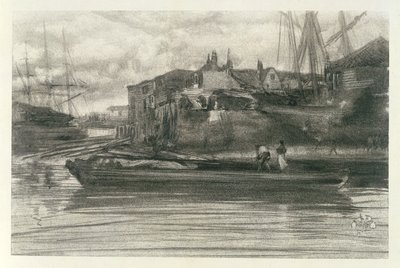 ライムハウス、1878（リソティント） 作： James Abbott McNeill Whistler