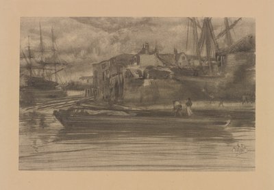 ライムハウス、1878年 作： James Abbott McNeill Whistler