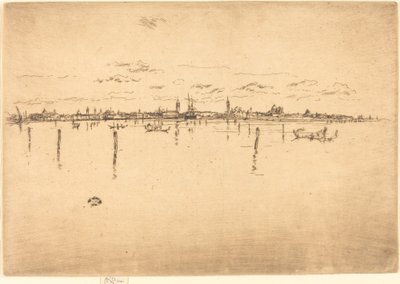 リトル ベニス、1880 年。 作： James Abbott McNeill Whistler