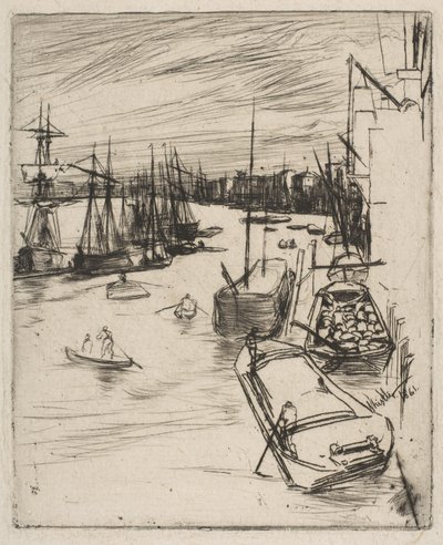 リトル・ラッピング・ザ・リトル・ロザハイス、1861年。 作： James Abbott McNeill Whistler