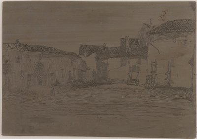 リバダン。自然からの12のエッチングの一つ、1858年。 作： James Abbott McNeill Whistler