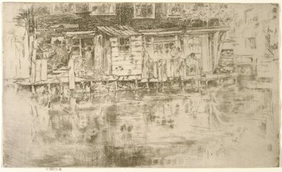 ロングハウス、ダイアーズ、アムステルダム、1889 作： James Abbott McNeill Whistler