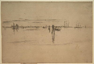 ロング・ラグーン」1879-80年頃（エッチング、カーボンインク、紙 作： James Abbott McNeill Whistler