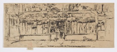 マルシャン・ド・ヴァン、パリ、1892-93年頃（エッチング、紙にインク） 作： James Abbott McNeill Whistler