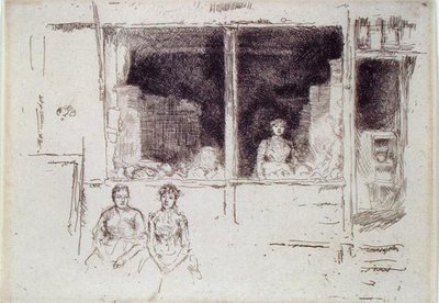 メロンショップ、ハウンズディッチ 作： James Abbott McNeill Whistler