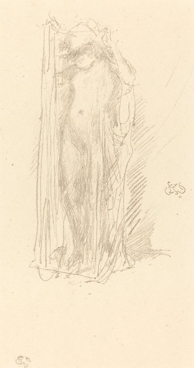 モデル・ドレープ、1889年頃。 作： James Abbott McNeill Whistler