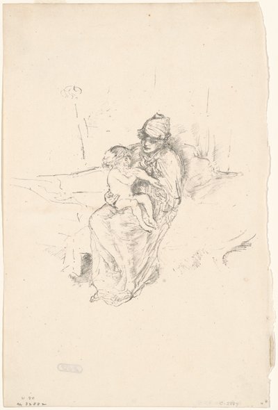 母と子』第1号、18911895印刷 1904年 作： James Abbott McNeill Whistler