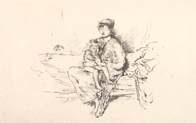 母と子、第2号、1890年。 作： James Abbott McNeill Whistler