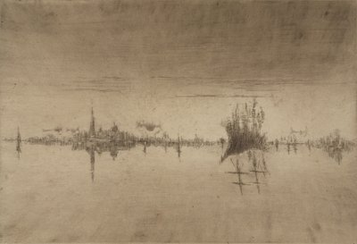 ノクターン、1879-80（エッチングとドライポイント） 作： James Abbott McNeill Whistler