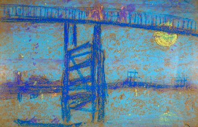 ノクターン：バタシーブリッジ、1872-1873 作： James Abbott McNeill Whistler