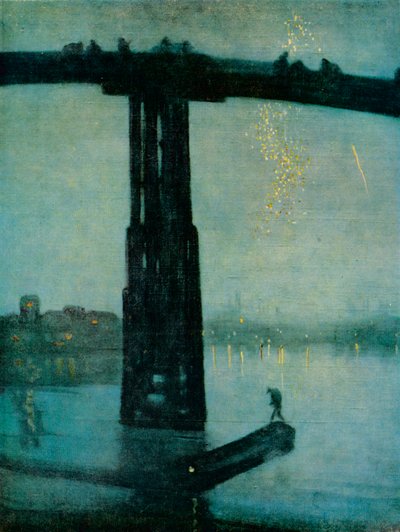ノクターン：ブルーとゴールド-オールドバタシーブリッジ、c1872-5 作： James Abbott McNeill Whistler