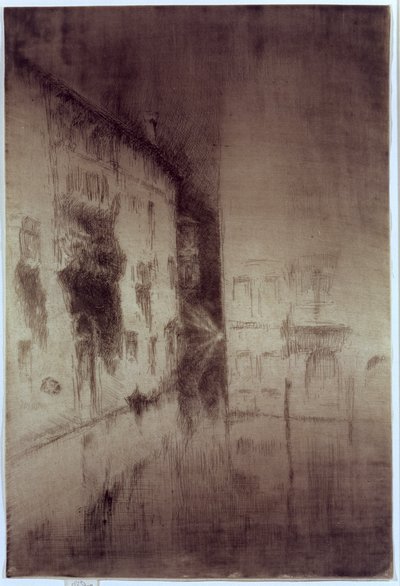 ノクターン：宮殿、1879-80年（古紙のエッチングとドライポイント） 作： James Abbott McNeill Whistler