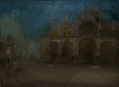 夜想曲、青と金-ヴェネツィアのサン・マルコ」1879-1903年 作： James Abbott McNeill Whistler
