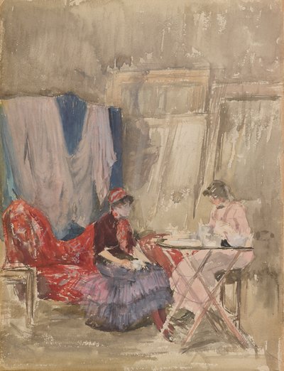 ピンクと紫のノート-スタジオ、1883年から1884年。 作： James Abbott McNeill Whistler