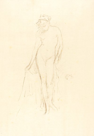 ヌードモデル、スタンディング、1891年頃 作： James Abbott McNeill Whistler