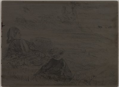 ナーセメイドと子供」1859年 作： James Abbott McNeill Whistler