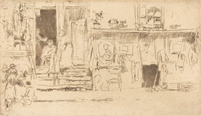 古着屋、No.II、c。 18841886。 作： James Abbott McNeill Whistler