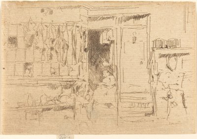古着屋、No.I、c。 18841886。 作： James Abbott McNeill Whistler