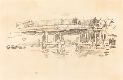 古いバタシー橋、18791887。 作： James Abbott McNeill Whistler