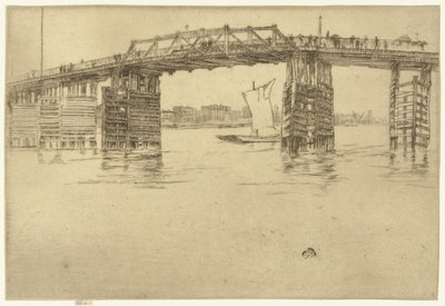 旧バタシー橋 作： James Abbott McNeill Whistler