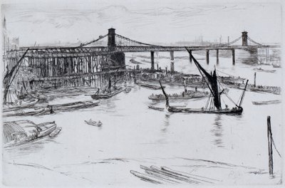 オールドハンガーフォードブリッジ 作： James Abbott McNeill Whistler