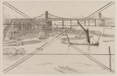 オールド・ハンガーフォード・ブリッジ、1861年 作： James Abbott McNeill Whistler