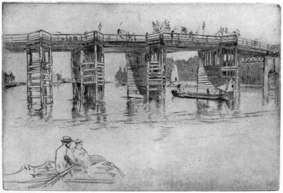 Old Putney Bridge、1879 1904。 作： James Abbott McNeill Whistler
