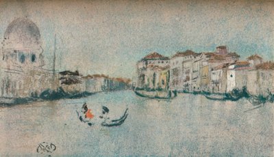 ヴェネツィアの運河で、c1854-1903、1903 作： James Abbott McNeill Whistler
