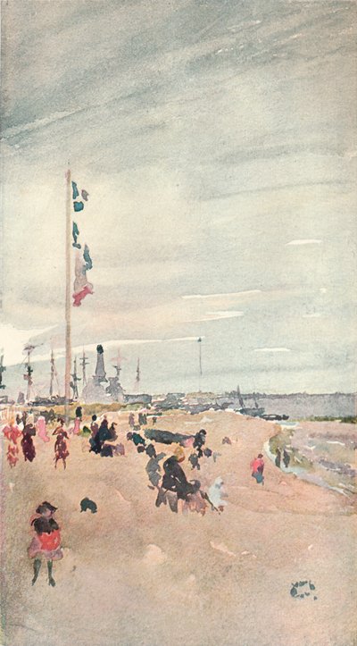 海岸沿い、c1883 1903-1904 作： James Abbott McNeill Whistler