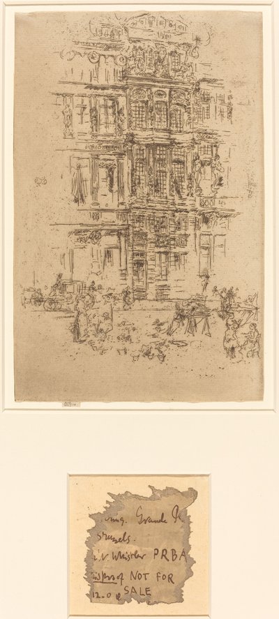 宮殿、ブリュッセル、1887年 作： James Abbott McNeill Whistler