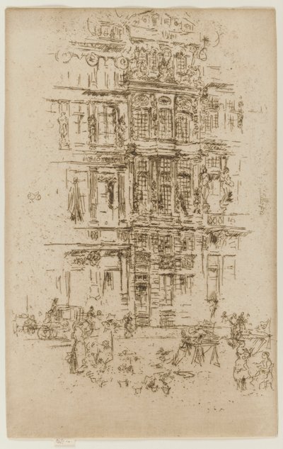宮殿、ブリュッセル、1887年 作： James Abbott McNeill Whistler