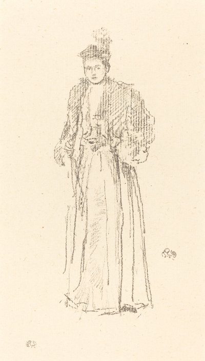 ポートレート スタディ: ミス シャーロット R. ウィリアムズ、1892 年。 作： James Abbott McNeill Whistler