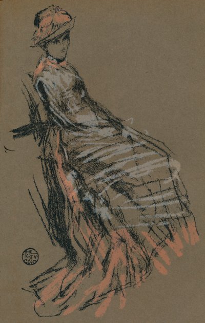 パステルの肖像研究、19世紀、1903年 作： James Abbott McNeill Whistler