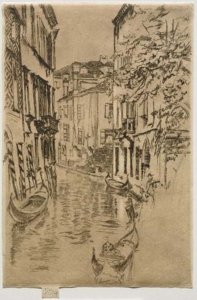 静かな運河。 作： James Abbott McNeill Whistler