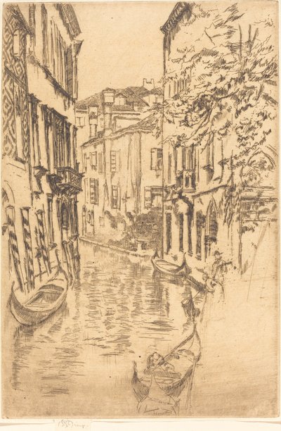 静かな運河、1880 年。 作： James Abbott McNeill Whistler