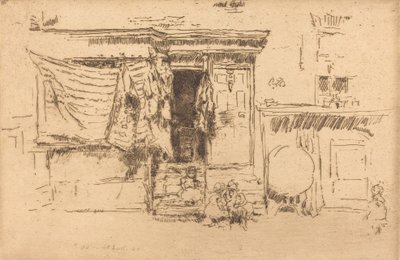 ラグ・ショップ、ミルマンズ・ロウ、18861888年頃。 作： James Abbott McNeill Whistler