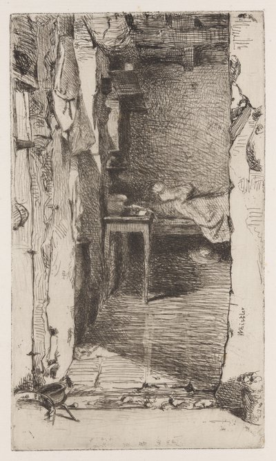 ラグ・ピッカーズ、ムフェタール地区、パリ 作： James Abbott McNeill Whistler